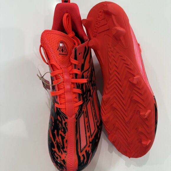 Adidas Adizero 12.0 Poison Men Size 12 Sol Red Football Cleats IG7207 NEW main image 7